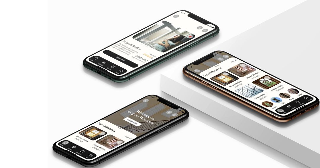 Social media mobile app interface with feed layout, interaction buttons, and stories